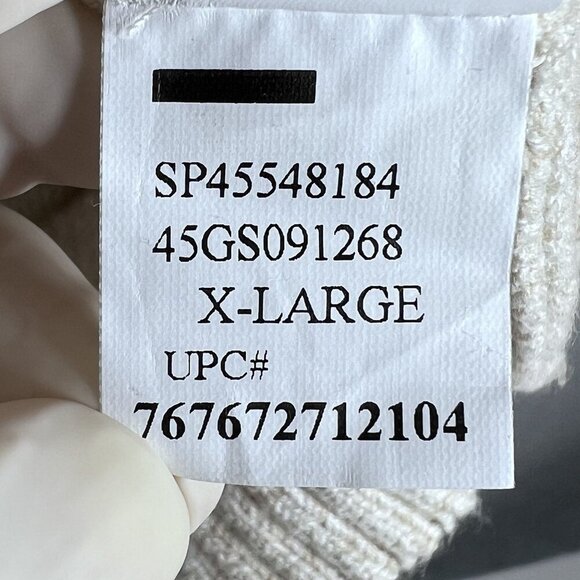 Izod Mens XL Cream Shawl Collar Pullover Sweater Preppy Old Money Minimalist - Picture 13 of 16